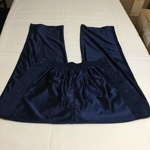 Nike Tear Away Basketball Pants Mens XL Navy Blue Snap Side Athletic Warm Up